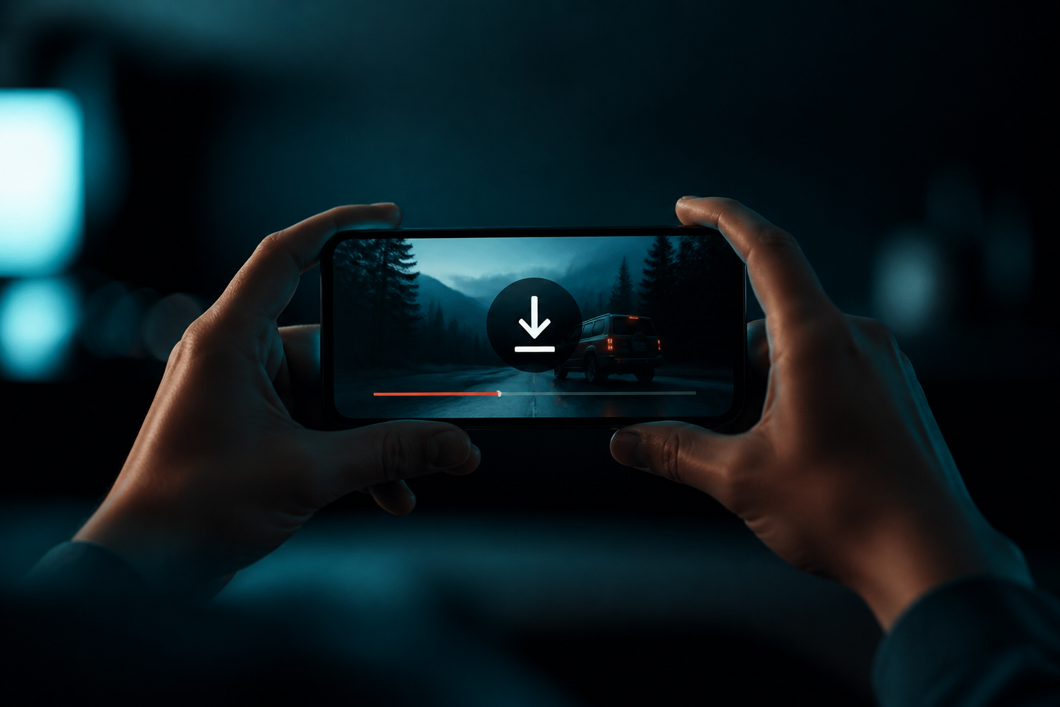 A video saving to a phone from the browser